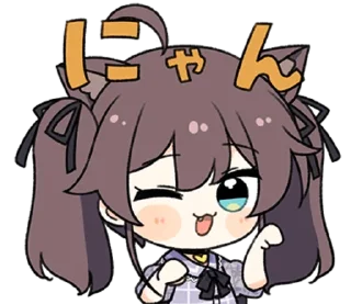 😜 emoji hololive "Natsuiro Matsuri" @WinnieNyaNya Telegram sticker 23 of 24