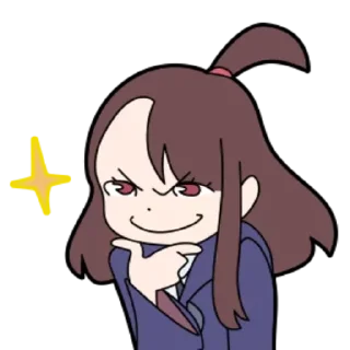 😏 emoji Little Witch Academia Telegram sticker 14 of 34