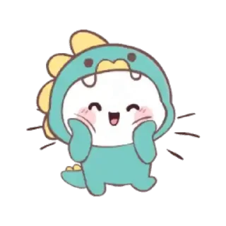 😍 emoji Mochi Dino Animated • @xxyuji Telegram sticker 22 of 24