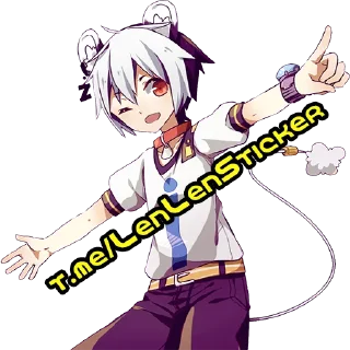 😺 emoji Boy of a black cat(REIWA) Telegram sticker 17 of 17