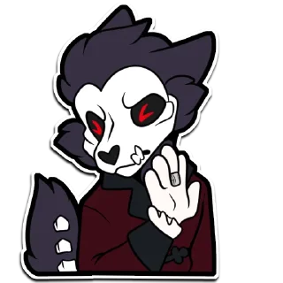 👎 emoji Bastille the Butler by Scarf Shepherd Telegram sticker 10 of 56