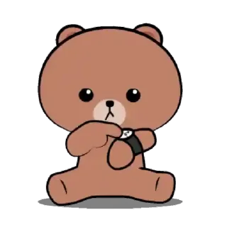 🐻 emoji 🍭Brownie x Andie @Mycute_stickers Telegram sticker 6 of 25