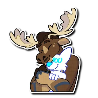 🤗 emoji Diffuse Moose Telegram sticker 11 of 51