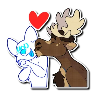 😘 emoji Diffuse Moose Telegram sticker 13 of 51