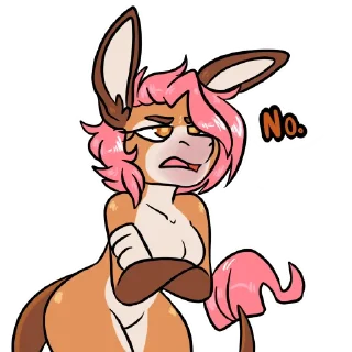 🙅‍♀ emoji Jennette Donkey Telegram sticker 17 of 20