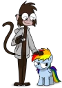 🐒 emoji Rainbow Dash Presents Telegram sticker 11 of 24