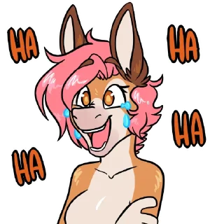 😂 emoji Jennette Donkey Telegram sticker 5 of 20