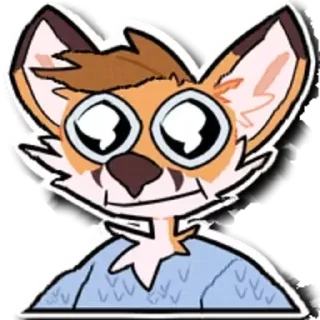 😶 emoji Distorted Furry Telegram sticker 14 of 116