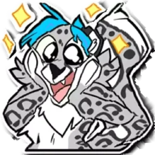 😃 emoji Distorted Furry Telegram sticker 17 of 116