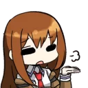 😶 emoji Steins;Gate Telegram sticker 6 of 38