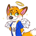 😇 emoji Huk the Fox Telegram sticker 9 of 17