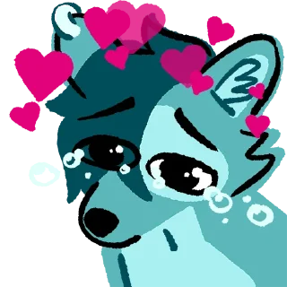 😭 emoji Wolfie Telegram sticker 24 of 98