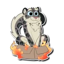 🔥 emoji Snow Leopard (round 2!) Telegram sticker 18 of 120