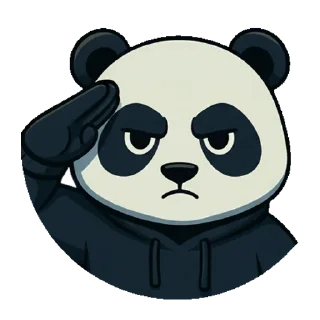 🫡 emoji Panda Hacker Telegram sticker 1 of 14