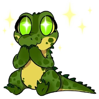 🤩 emoji Pancake Crocodile Telegram sticker 17 of 53