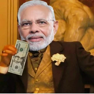 😂 emoji Modi DiCaprio @PMModiji Telegram sticker 16 of 25