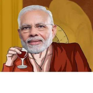 😂 emoji Modi DiCaprio @PMModiji Telegram sticker 18 of 25