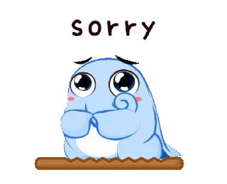 😢 emoji Little Blue Elephant • @xxyuji Telegram sticker 14 of 24