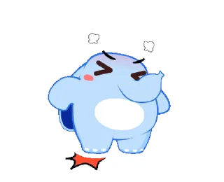 😡 emoji Little Blue Elephant • @xxyuji Telegram sticker 12 of 24