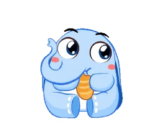 🥖 emoji Little Blue Elephant • @xxyuji Telegram sticker 22 of 24