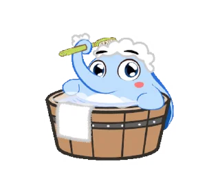 🛁 emoji Little Blue Elephant • @xxyuji Telegram sticker 23 of 24