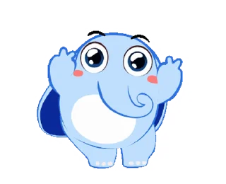 💃 emoji Little Blue Elephant • @xxyuji Telegram sticker 15 of 24