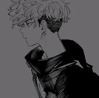 🖤 emoji anime boy @phtneh Telegram sticker 15 of 54