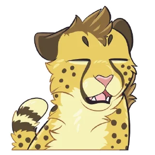 😪 emoji Chirpy Cheetah Telegram sticker 6 of 56