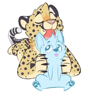 👅 emoji Sage Cheetah Telegram sticker 19 of 67