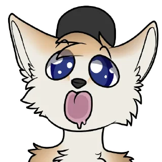 👅 emoji machFennec has large ears! Telegram sticker 22 of 40