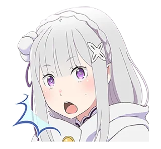 😮 emoji emilia Telegram sticker 14 of 37