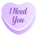 😟 emoji Candy Hearts -Love Telegram sticker 24 of 58