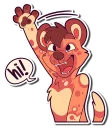 👋 emoji Cinnamon Wild Dog Telegram sticker 11 of 101