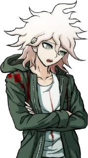 😔 emoji Nagito Komaeda @BigRedRidingHood Telegram sticker 17 of 42