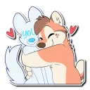 🤗 emoji Fox's Cute Sticker collection Telegram sticker 14 of 77