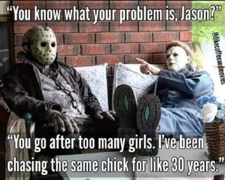 Sticker from horror movies