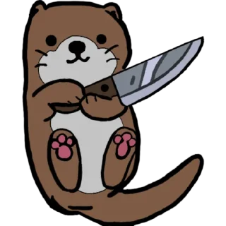 Sticker from Animals with knives