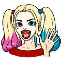 👋 emoji Harley Quinn Telegram sticker 5 of 25