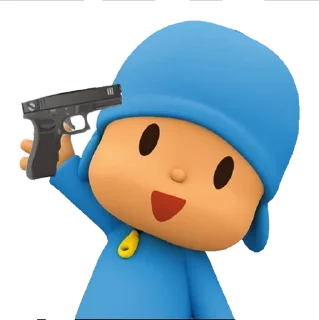 🔫 emoji Pocoyo Telegram sticker 24 of 35