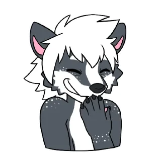 😁 emoji Juniper 🦨 @skunktaur Telegram sticker 18 of 119