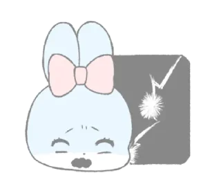 Sticker from ᭝݊ribbon bunny ⵓ @nyawrwar ⿴༘͜᭼̣ꪆ
