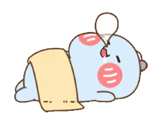 😴 emoji Cute Chubby Fish • @xxyuji Telegram sticker 14 of 16