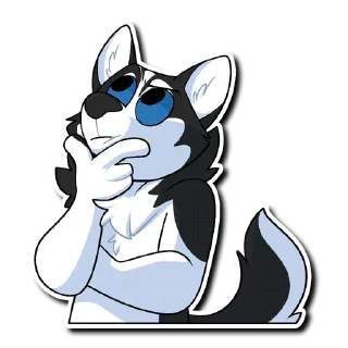 🤔 emoji Kane Husky Telegram sticker 24 of 46
