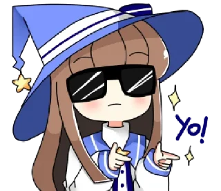 😎 emoji Cute Witch • @xxyuji Telegram sticker 11 of 32