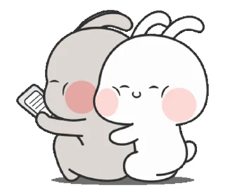 🥰 emoji Couple Rabbit • @xxyuji Telegram sticker 20 of 24