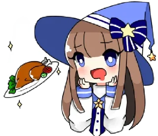 🤤 emoji Cute Witch • @xxyuji Telegram sticker 5 of 32