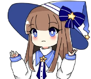 🤷‍♀ emoji Cute Witch • @xxyuji Telegram sticker 16 of 32