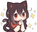 Sticker from Black Kitten Girl