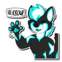 👋 emoji Lunar Azure Fang Telegram sticker 8 of 17