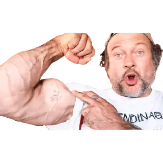 💪 emoji Devon Larratt Telegram sticker 5 of 9